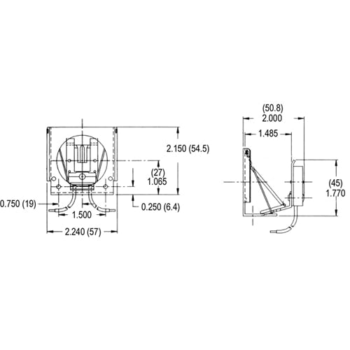 LH0354 GY5.3 halogen lamp holder/socket with mounting bracket and lamp housing