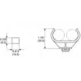 LH0356 2G11 4pin CFL lamp holder horizontal support with square foot mounting