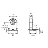 LH0357 Shunted, push fit, medium bipin lamp holder/socket with stop/post