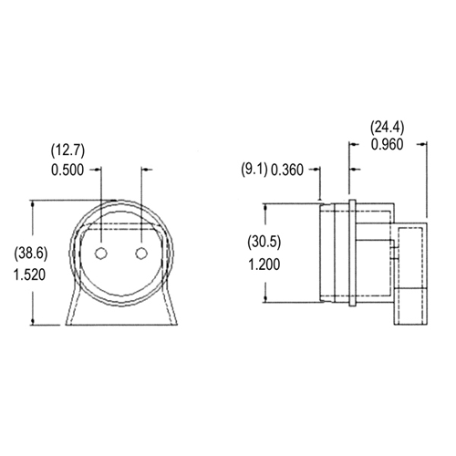 LH0358 T8 water resistant cap for LH103/LH104/LH0364 & LH0365 lamp holders/sockets