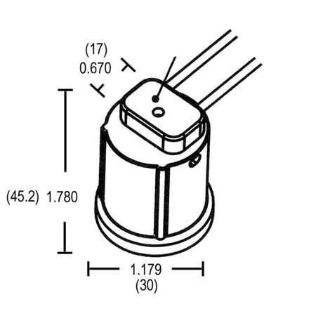 LH0362 Unshunted, T8 only lamp holder/socket for Anthony refrigeration door lighting