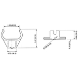 LH0366 2G11 4pin CFL lamp holder horizontal support with screw down mounting