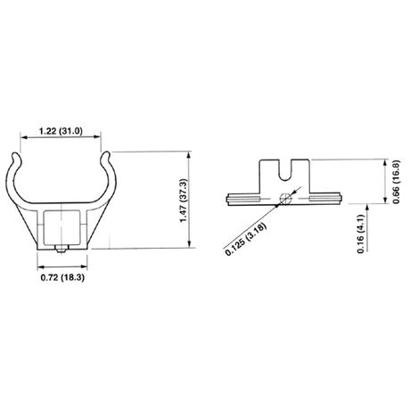 LH0366 2G11 4pin CFL lamp holder horizontal support with screw down mounting