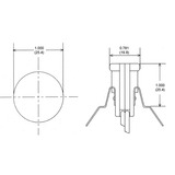 LH0391 E12 candelabra base lamp holder/socket with spring clips for mounting and 5" leads