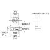 LH0394 Shunted, slide on or screw down mounting T8 to T12 med bipin lamp holder/socket