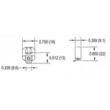 LH0396 Unshunted, "V" lock, T5 lamp holder/socket with through hole bracket mounting