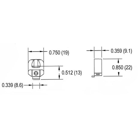 LH0396 Unshunted, "V" lock, T5 lamp holder/socket with through hole bracket mounting