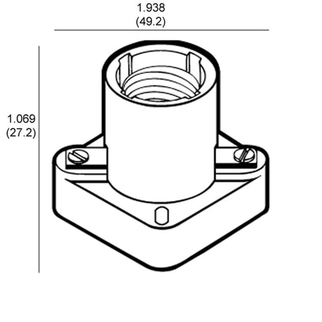 LH0400 E27/E27 med base incandescent lamp holder/socket with two hole mounting and screw terminals