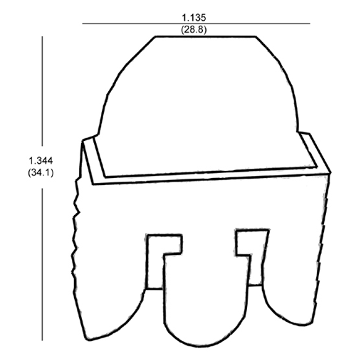 LH0415 Lamp locking device that fits a variety of medium bipin fluorescent lamp holders/sockets