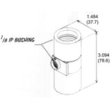 LH0419 E26/E27 medium base dual lamp holder/socket with double 1/8 IPS bushing in center