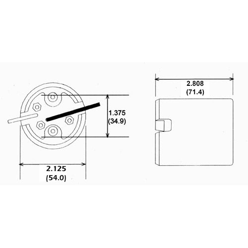 LH0424 E39 6kv pulse rated HID mogul base lamp holder/socket with captive screws and 18" leads