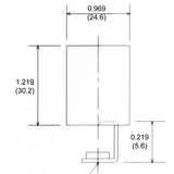 LH0425 E17 intermediate base lamp holder/socket with a threaded hickey, captive screws and 9" leads