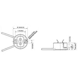 LH0434 G12 5kv pulse rated bipin HID lamp holder/socket with two hole mount and 9" leads