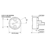 LH0439 G4, G5.3, G6.35 halogen bipin lamp holder/socket with two hole mount and 18" leads