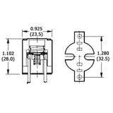 LH0443 E11 mini-candelabra lamp holder/socket with two hole mount and 9 1/2" leads