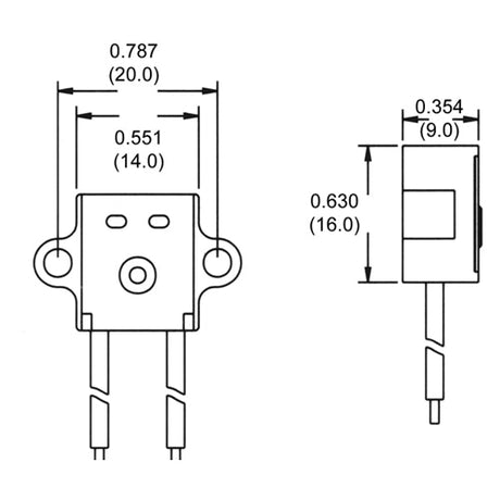 LH0446 G4, G5.3, G6.35 halogen bipin lamp holder/socket with two hole mount and 6" leads