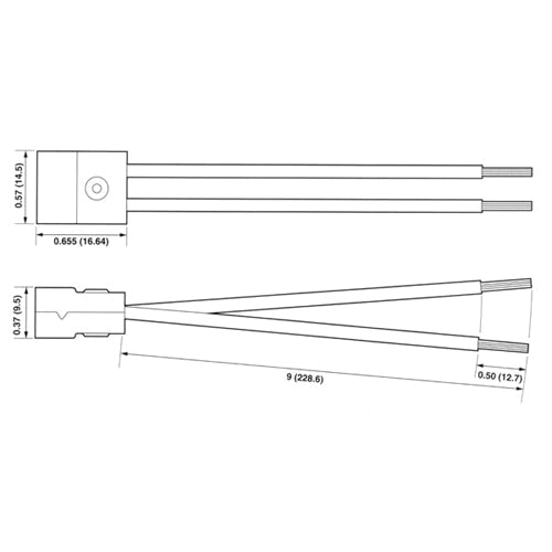 LH0449 G4 bipin halogen push fit lamp holder/socket with 5" leads