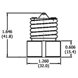 LH0457 Converts an E26/E27 medium base lamp holder/socket to a GU10/GZ10 Turn Lock lamp holder/socket