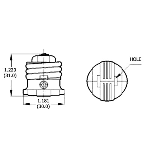 LH0458 Two prong outlet from E26/E27 medium base lamp holder/socket converter