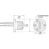 LH0460 E26/E27 medium base lamp holder/socket adapter with 12" leads