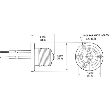 LH0460 E26/E27 medium base lamp holder/socket adapter with 12" leads