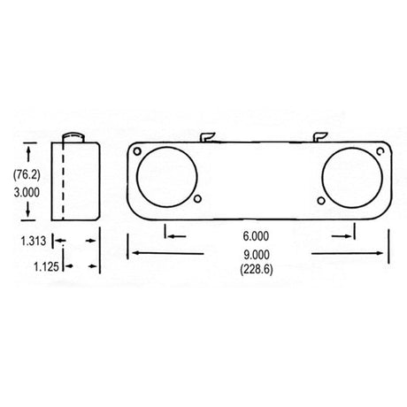 LH0462 Two lamp slimline turret assembly (both compressible and stationary ends)