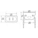 LH0463 GX16d, 5kv pulse rated, mogul end prong lamp holder/socket with 18" leads