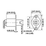 LH0466 RX7s, 5kv pulse rated, double ended HID lamp holder/socket with front flange mounting and 18" leads