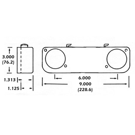 LH0471 Two lamp HO/VHO turret assembly (both compressible and stationary ends)