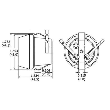 LH0473 E26/E27 medium base lamp holder/socket with spring clip mounting and 18" leads