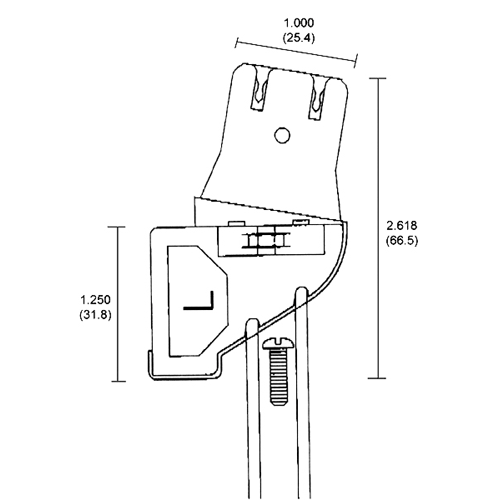 LH0474 Unshunted, water resistant, angled lamp holder/socket with screw down mounting and 5" leads