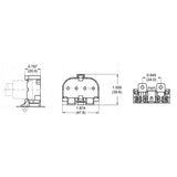 LH0481 Unshunted, 2G11 base lamp holder/socket with two hole horizontal mounting