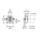 LH0483 Unshunted, rotary locking, lamp holder/socket with rear split pin mounting and spring