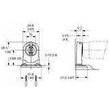 LH0489 Unshunted, rotary locking, medium bipin lamp holder/socket with slide on mounting