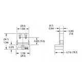 LH0490 Shunted, straight insertion T8 only, lamp holder/socket with push fit / screw down mounting