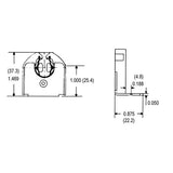 LH0498 Unshunted, T8-T12 lamp holder/socket with bracket tapped hole mounting