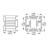 LH0499 GX32d-3, 2 pin 28w CFL lamp holder/socket with four hole vertical mounting