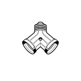 LH0503 E26 medium base lamp holder/socket coverts one light socket to a two light lamp holder/socket