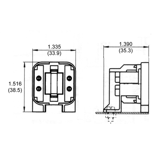 LH0504 G24q-2, GX24q-2 18w 4 pin CFL lamp holder/socket with two hole horizontal mounting