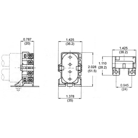 LH0505 2G11 4 pin CFL lamp holder/socket with two hole vertical mounting