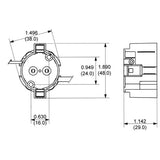 LH0506 PG12-1, 5kv pulse rated bipin HID lamp holder/socket with two hole mounting