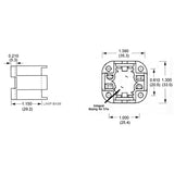 LH0516 57w GX24q-5 4 pin CFL lamp holder/socket with vertical four hole mounting