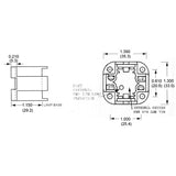 LH0517 75w GX24q-6 4 pin CFL lamp holder/socket with vertical four hole mounting