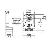 LH0519 Non-shunted T8-T12 medium bipin lamp holder/socket with slide on or screw mounting