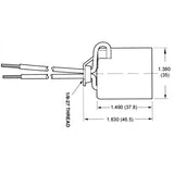 LH0528 E26/E27 medium base lamp holder/socket with 1/8 IPS hickey and 9" leads