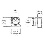 LH0536 Molded water resistant T5 only cap for LH0524 lamp holder/socket