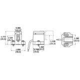 LH0549 Fc2 base lamp holder/socket with two hole mounting and 12" leads