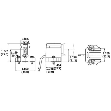 LH0549 Fc2 base lamp holder/socket with two hole mounting and 12" leads