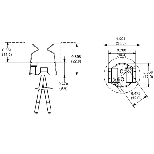 LH0553 GU5.3 bipin halogen lamp holder/socket with two mounting holes, bracket and 10" leads