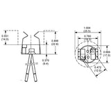 LH0553 GU5.3 bipin halogen lamp holder/socket with two mounting holes, bracket and 10" leads